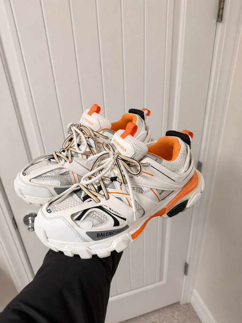 Balenciaga Track Sneakers White Orange Size 10 Men’s